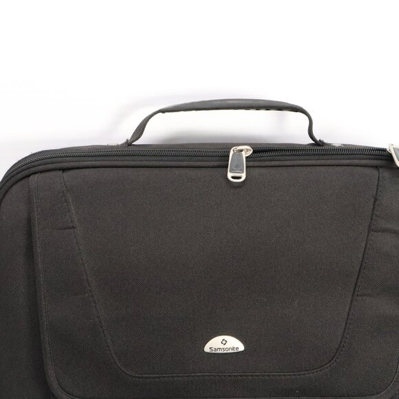 Samsonite Laptop Bag Briefcase Soft Messenger Black w/ Strap - Picture 3 of 16